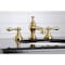 Kingston Brass KC7067AL Vintage 8" Widespread Bathroom Faucet, Brushed Brass KC7067AL - alternate 6